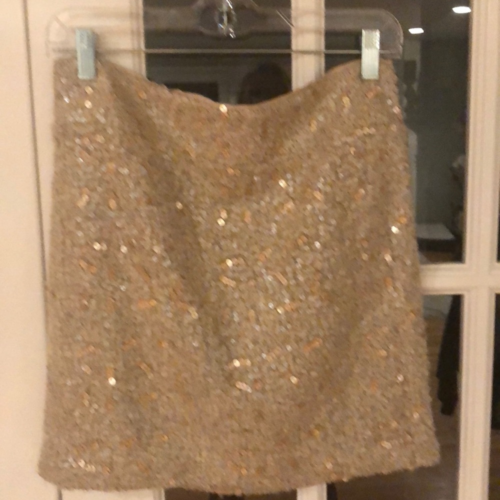 Gold sequined skirt
